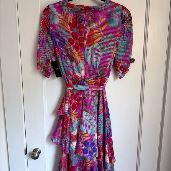 Tahari ASL Pink and Purple Asymmetrical Sundress - Picture 1 of 4